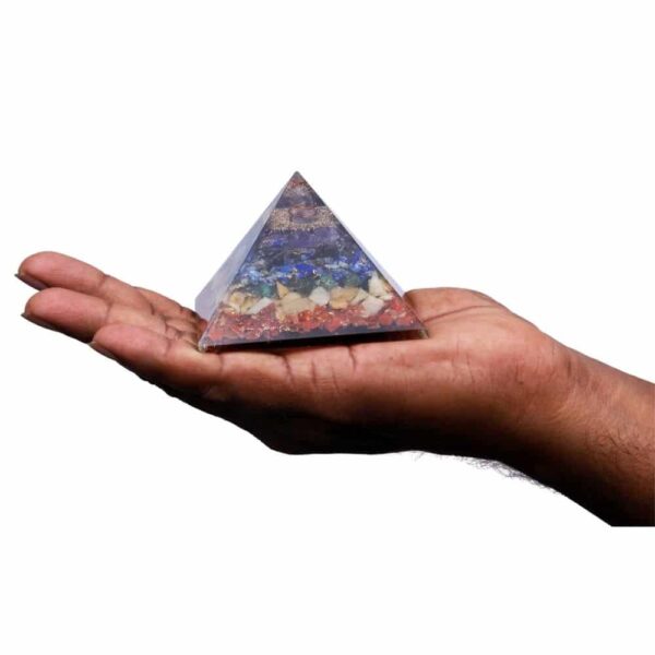 7 Chakra Crystal Orgone Pyramid