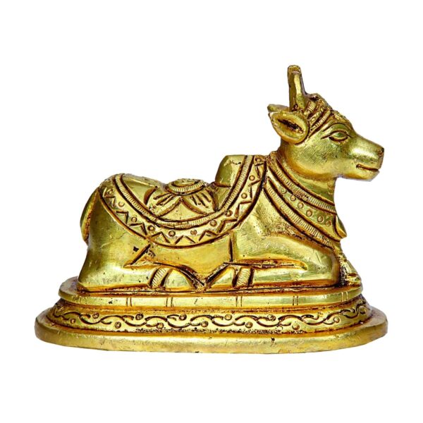 Brass Nandi Idol For Pooja