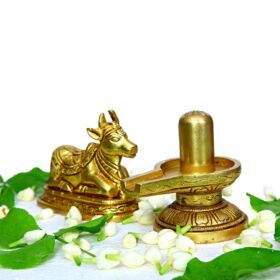 Brass Shiva Lingam With Nandi
