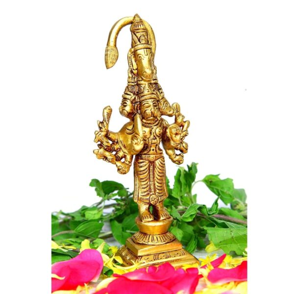 Panchamukha Hanuman Statue Brass Standing