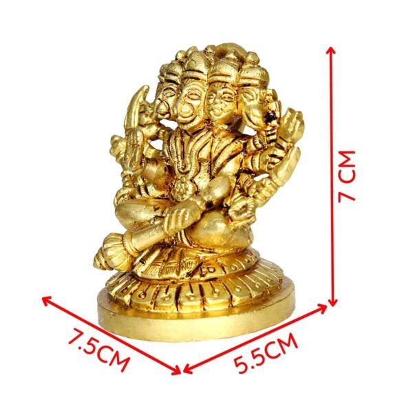 Sitting Brass Panchmukhi Hanuman