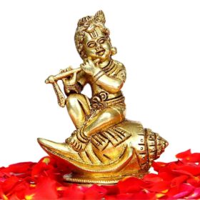 Bal Krishna Sitting on Shankh