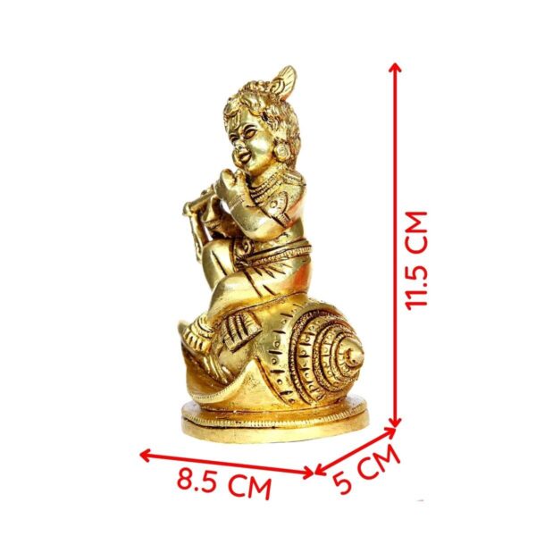 Shankh Krishna Brass Statue