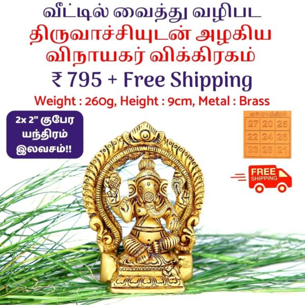 Small Ganesha Idol Brass