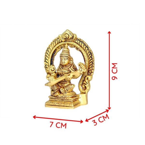Brass Saraswati Idol Small