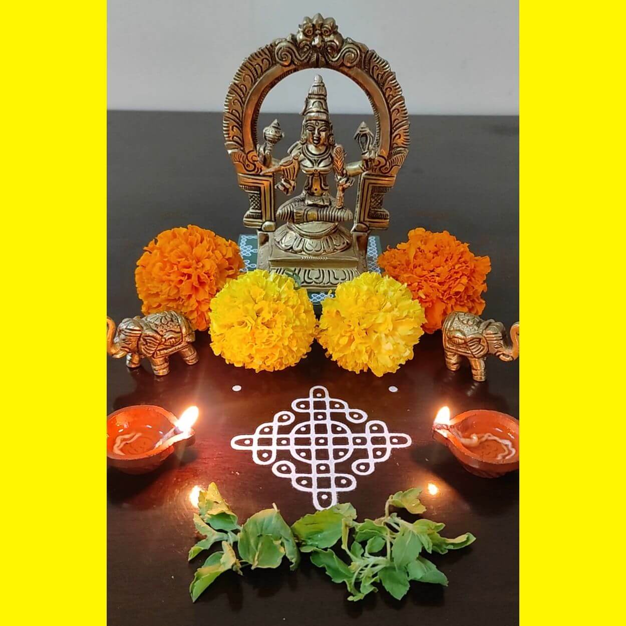 Kambi Kolam Instant Rangoli Stencil 5 Inches