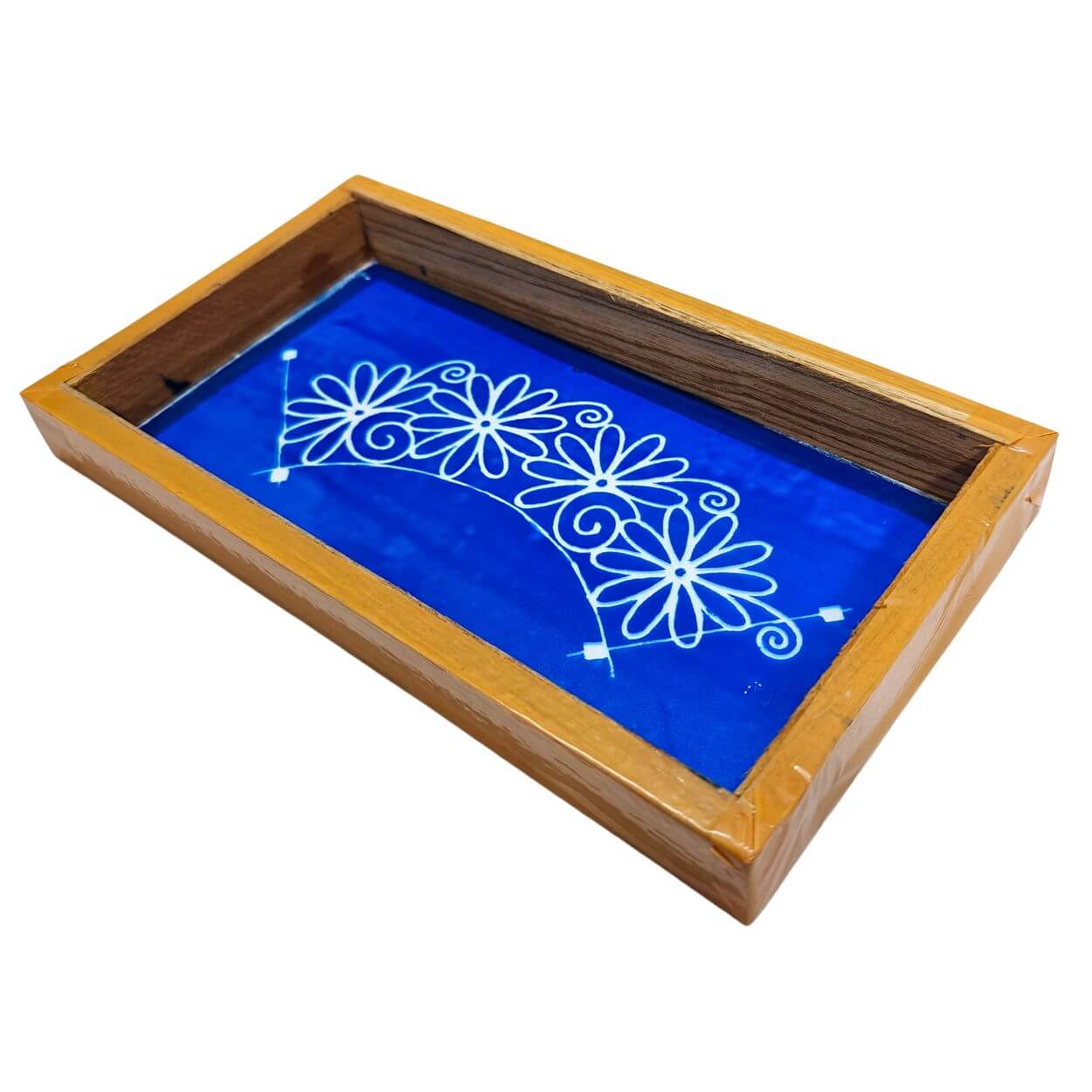 Semi Curved Flower Design Rangoli Stencils