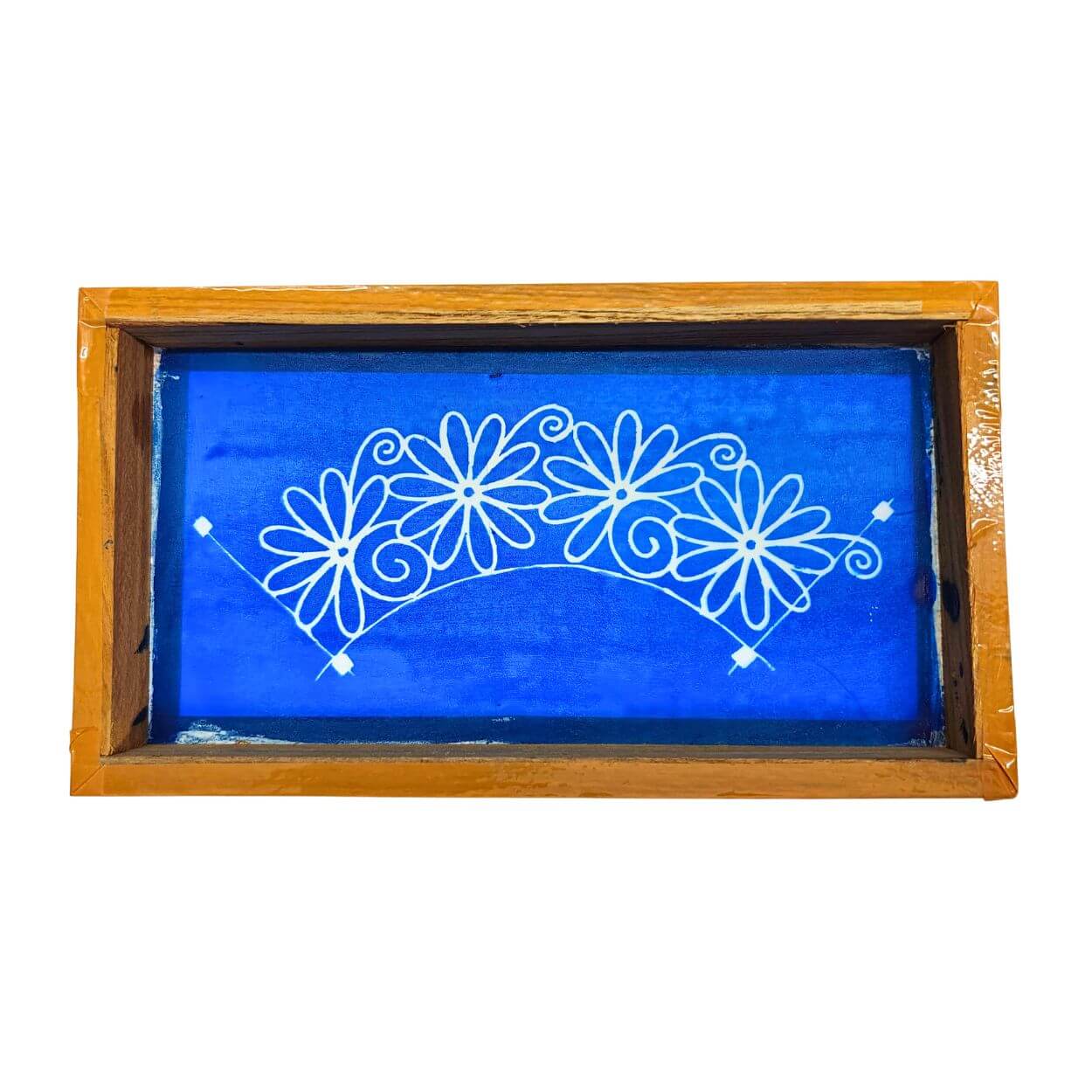 Semi Curved Flower Design Wooden Rangoli Stencils