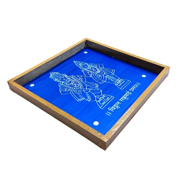 Vitthal Rukmini Rangoli Stencil Wooden 10x10 Inches - Aalayam Selveer