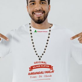 Karungali Malai Original Silver Plated 8mm 54 Beads