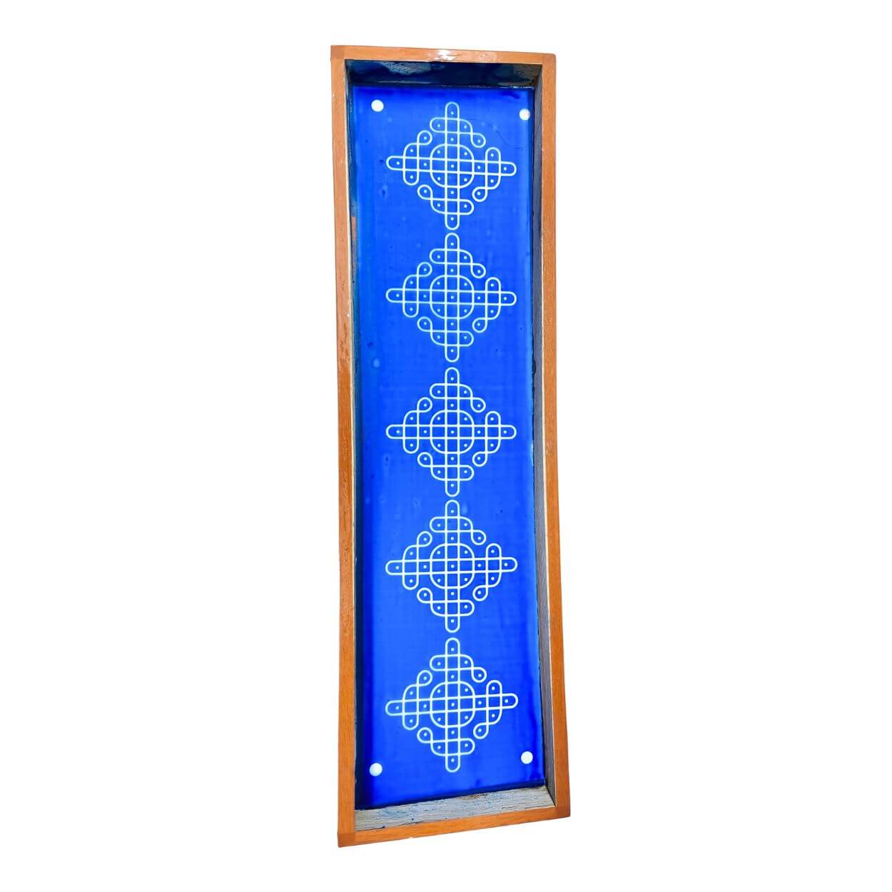 Kambi Kolam Model 4 Border Rangoli Stencil Wooden