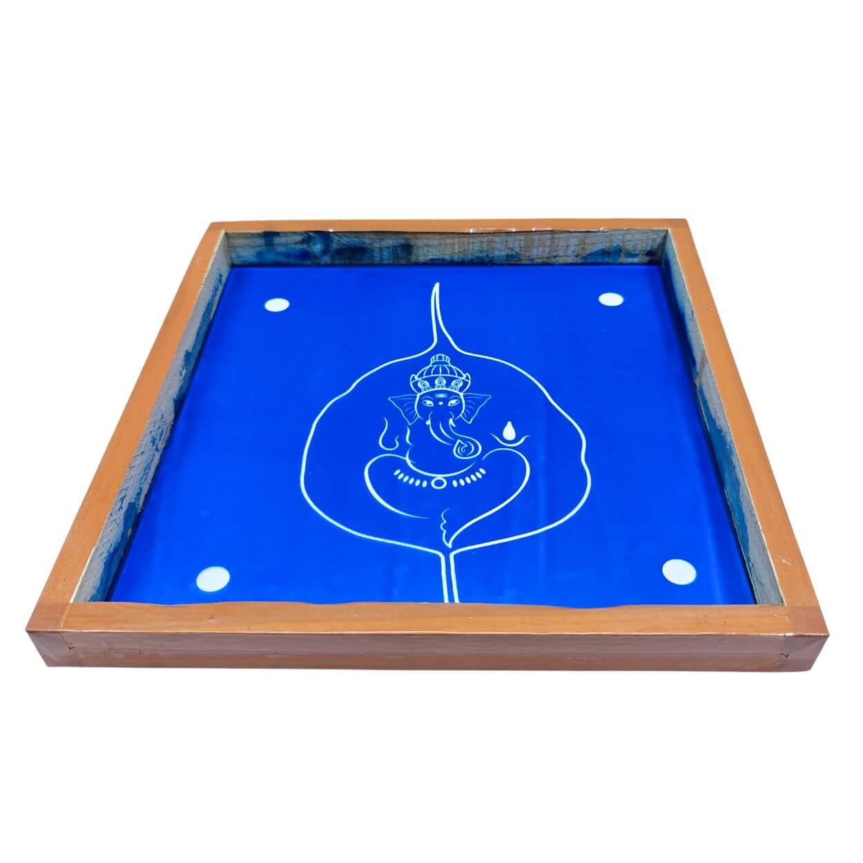Leaf Ganesh Wooden Rangoli Stencil