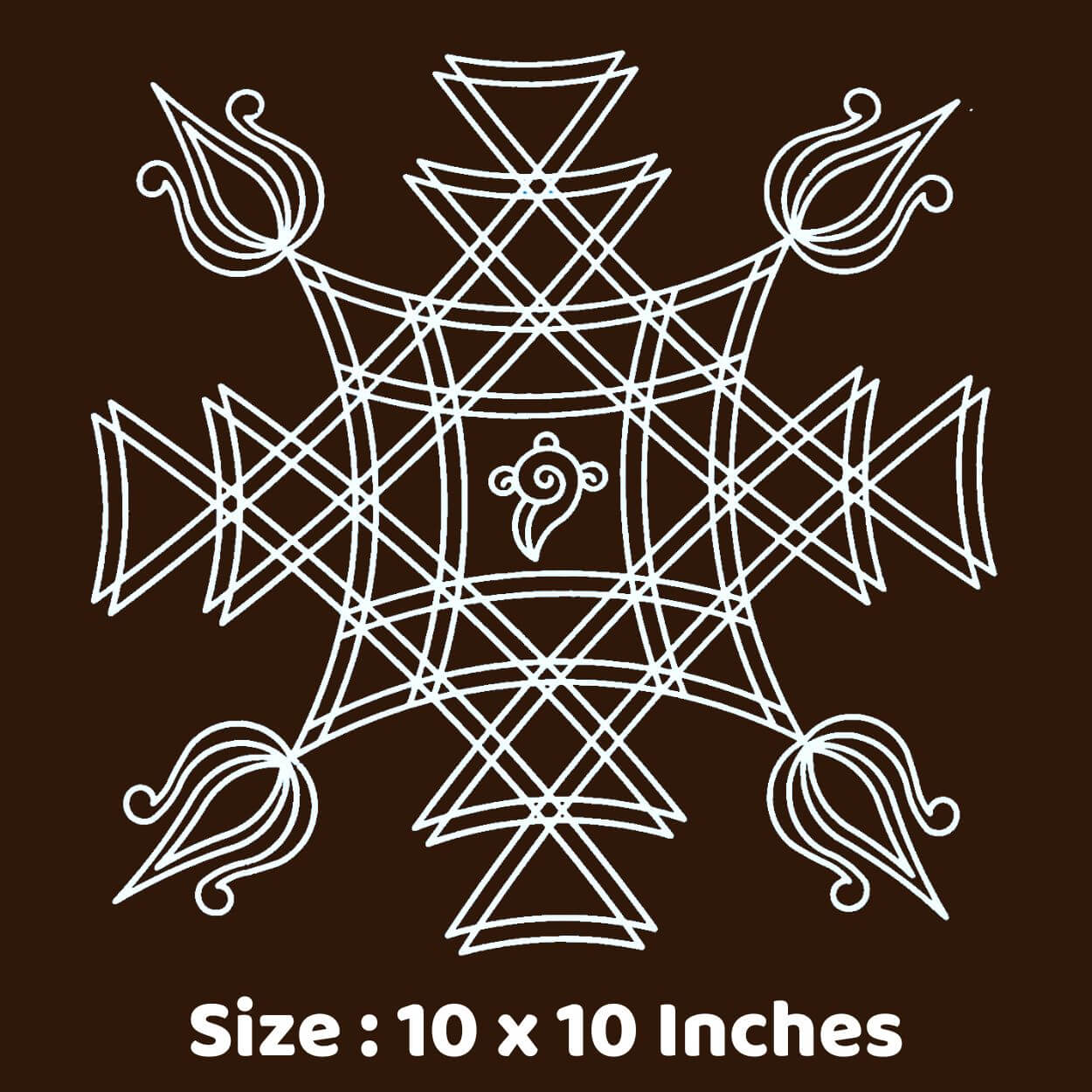 Traditional Iyengar Padi Kolam Design 1