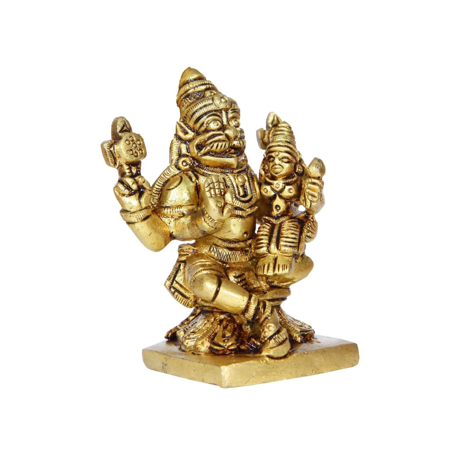 Brass Narasimha Idol Without Nag