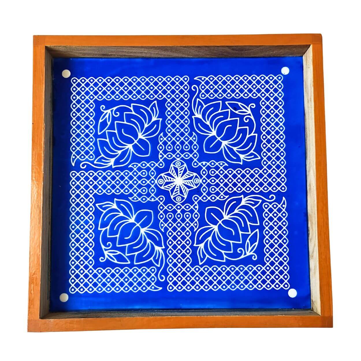 Sikku Kolam With Lotus DS1 Instant Rangoli Stencil