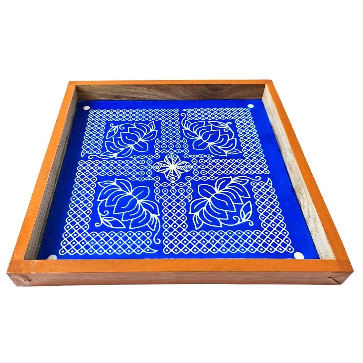 Sikku Kolam With Lotus DS1 Stencil Template