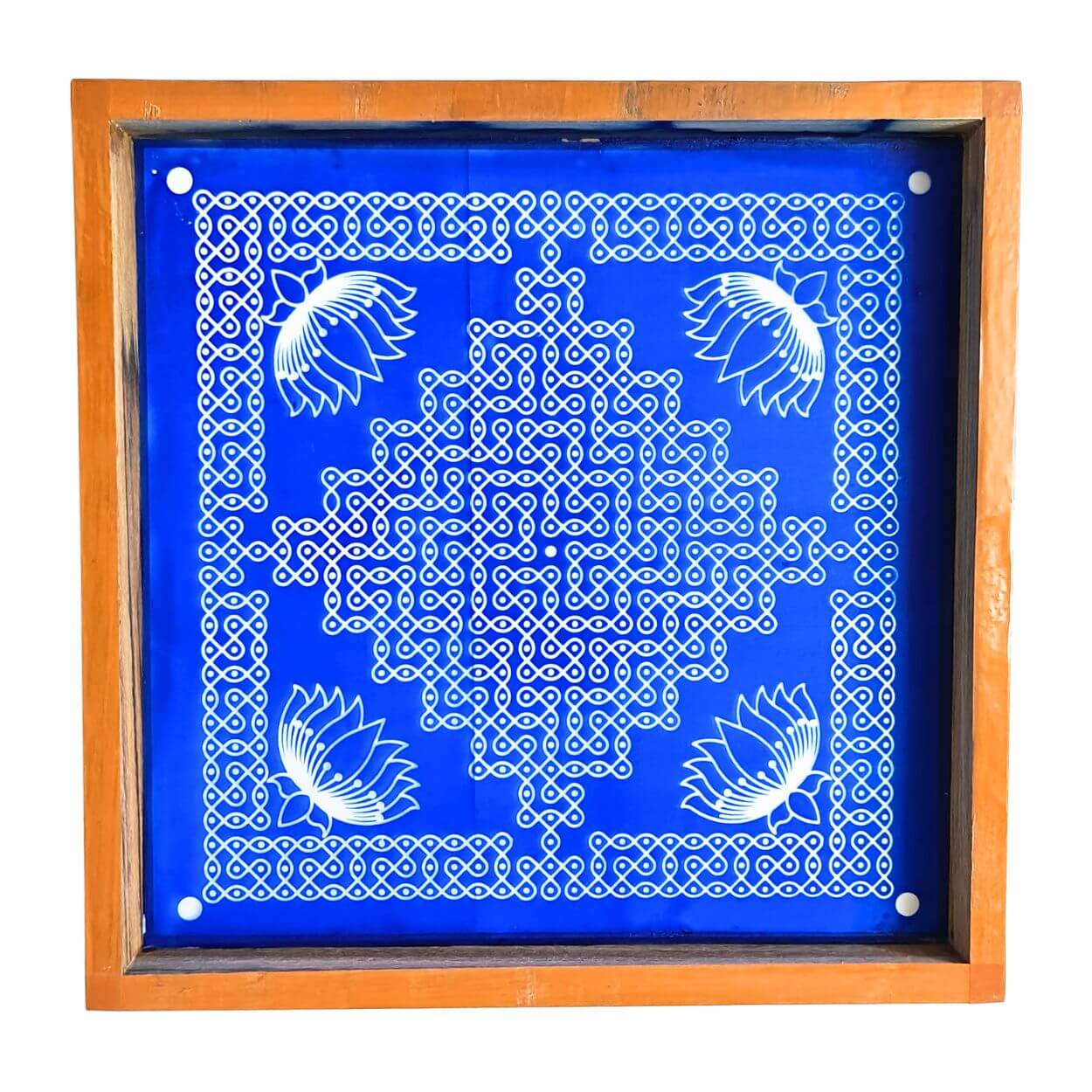 Sikku Kolam With Lotus Design 2 Instant Rangoli Stencil
