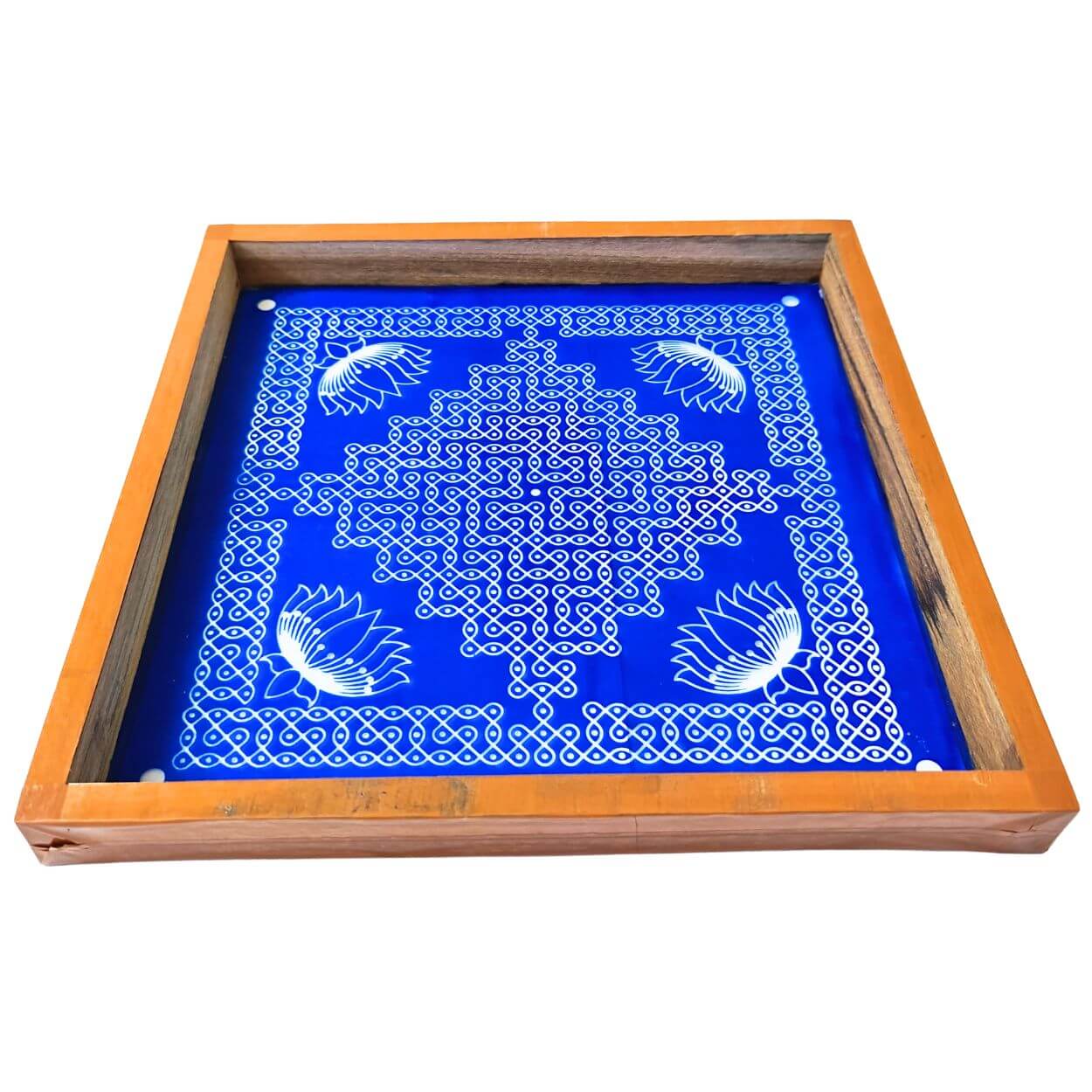 Sikku Kolam With Lotus Design 2 Rangoli Stencil Template