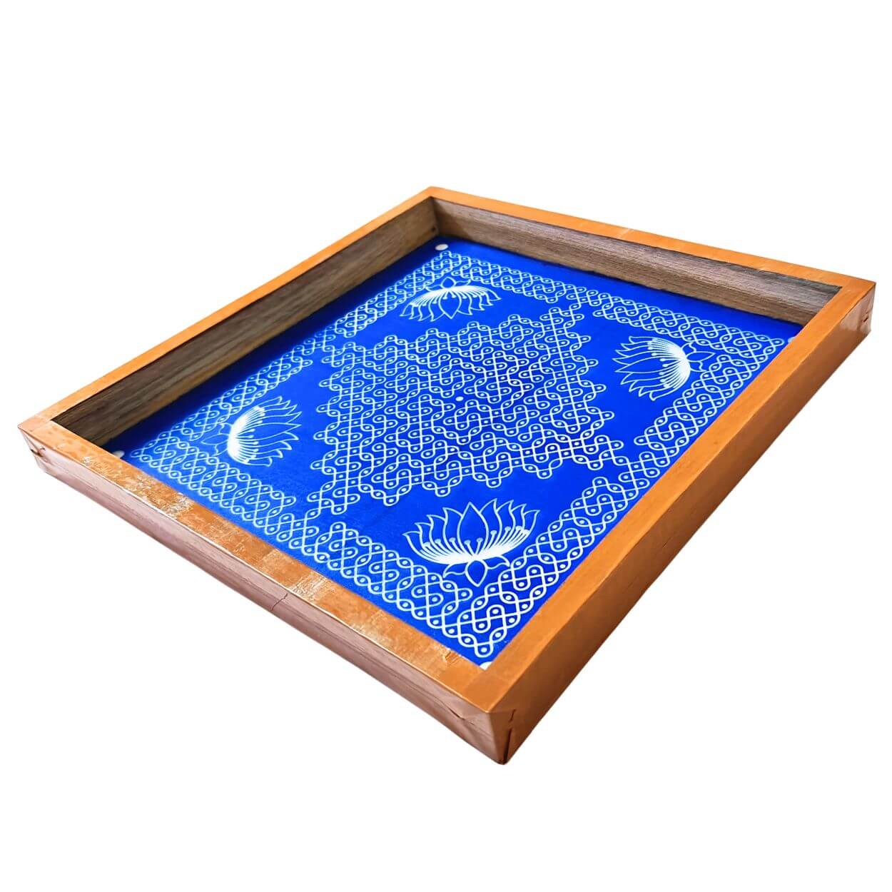 Sikku Kolam With Lotus Rangoli Stencil Design 2
