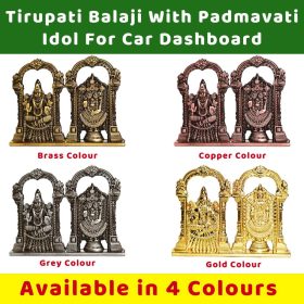 Lord Balaji And Goddess Padmavathi Idol For Car Dashboard All Variant AS