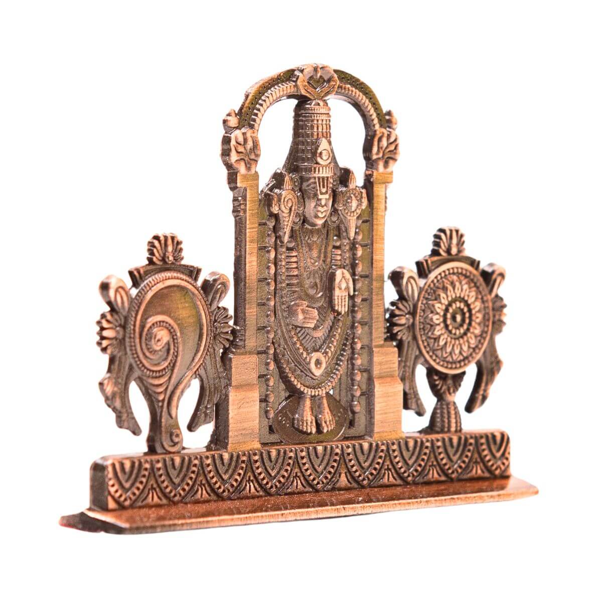 Tirupati Balaji Murti For Car Dashboard Copper