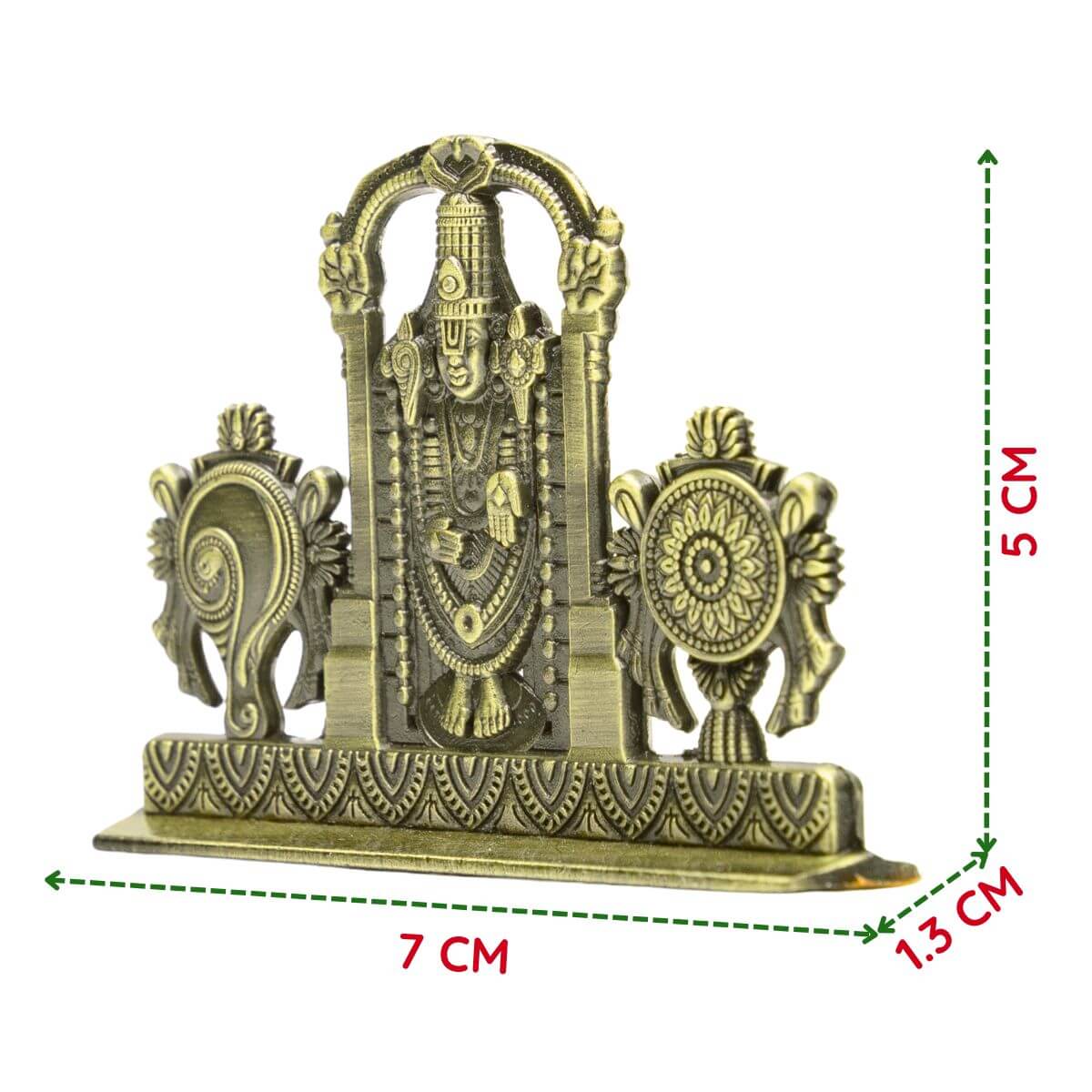 Venkateswara Idol For Car Dashboard Brass