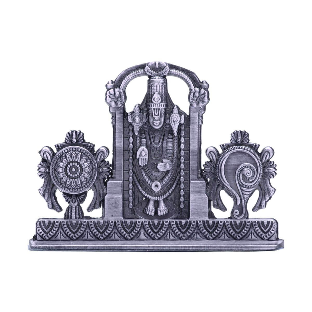 Venkateswara Idol For Car Dashboard Silver
