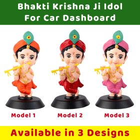 Bal Krishna Idol For Car Dashboard Orange All Variant AS