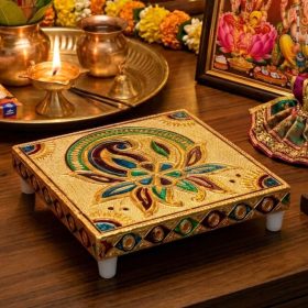 Traditional Gold Meenakari Bajot 5x5